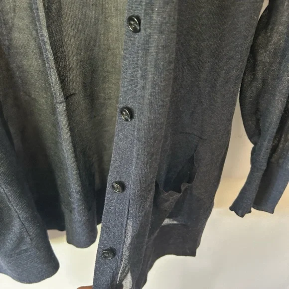 LOFT Sheer Summer Cardigan, GUC, Blue, Size M - Picture 2 of 7